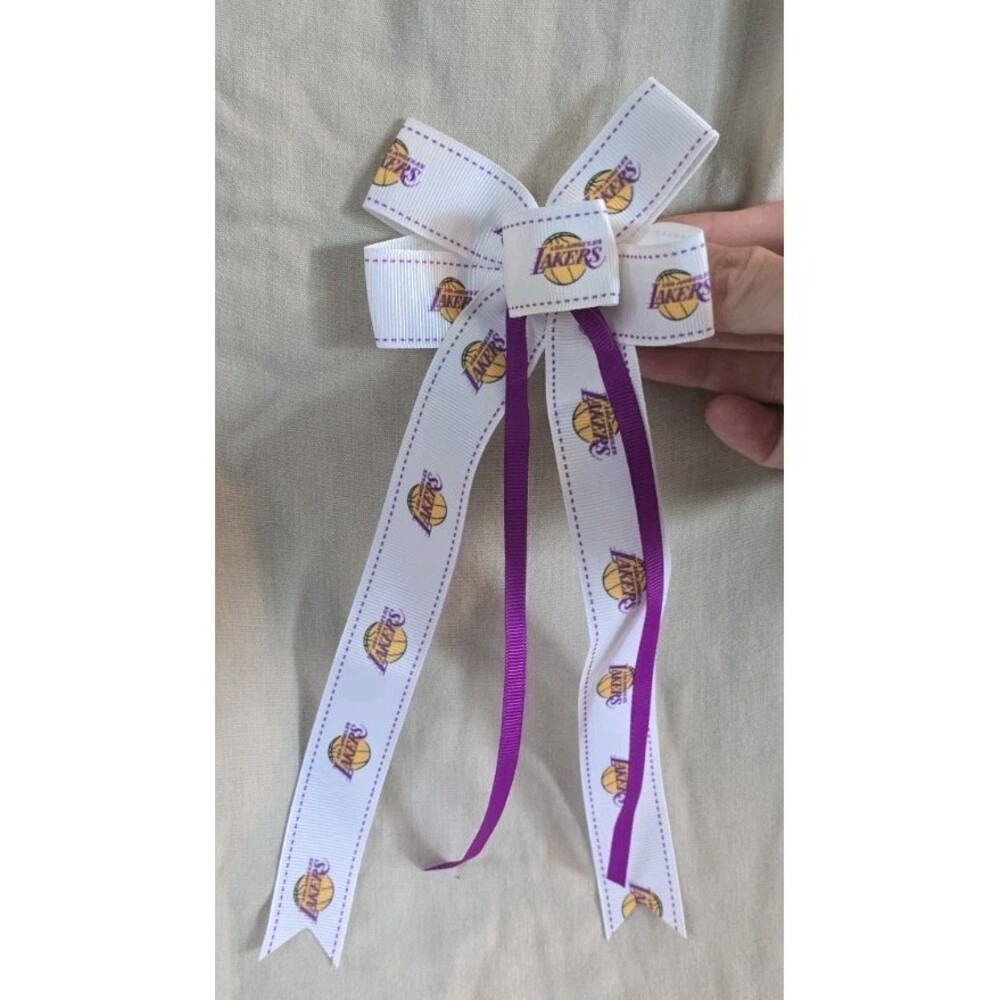 Girls L.A. Lakers Basketball Team Hair Bow